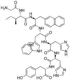 H-GLY-ILE-2-NAL-TRP-HIS-HIS-TYR-OH Struktur