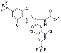 METHYL 1-[2,6-DICHLORO-4-(TRIFLUOROMETHYL)PHENYL]-4-(2-[2,6-DICHLORO-4-(TRIFLUOROMETHYL)PHENYL]HYDRAZONO)-5-OXO-4,5-DIHYDRO-1H-PYRAZOLE-3-CARBOXYLATE Struktur