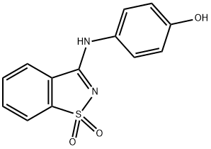 4-(1,1-DIOXO-1H-1LAMBDA6-BENZO[D]ISOTHIAZOL-3-YLAMINO)-PHENOL Struktur