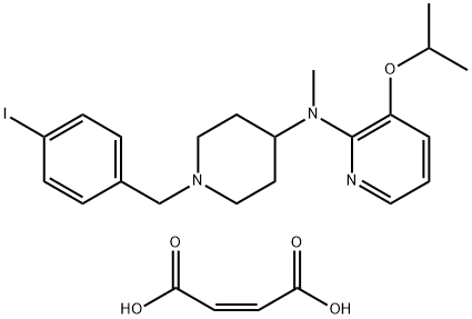 1-[4-IODOBENZYL]-4-[[2-[3-ISOPROPOXY]PYRIDYL]-METHYLAMINO]PIPERIDINE MALEATE Struktur