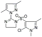 5-CHLORO-4-([2-(3,5-DIMETHYL-1H-PYRAZOL-1-YL)-4,5-DIHYDRO-1H-IMIDAZOL-1-YL]SULFONYL)-1,3-DIMETHYL-1H-PYRAZOLE Struktur