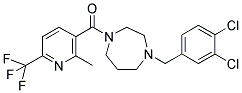 [4-(3,4-DICHLOROBENZYL)-1,4-DIAZEPAN-1-YL][2-METHYL-6-(TRIFLUOROMETHYL)PYRIDIN-3-YL]METHANONE Struktur