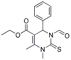 ETHYL 3-FORMYL-1,6-DIMETHYL-4-PHENYL-2-THIOXO-1,2,3,4-TETRAHYDROPYRIMIDINE-5-CARBOXYLATE Struktur