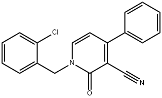 1-(2-CHLOROBENZYL)-2-OXO-4-PHENYL-1,2-DIHYDRO-3-PYRIDINECARBONITRILE Struktur