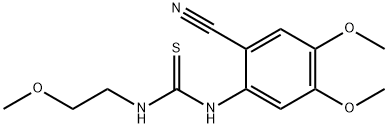 N-(2-CYANO-4,5-DIMETHOXYPHENYL)-N'-(2-METHOXYETHYL)THIOUREA Struktur