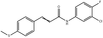 N-(3-CHLORO-4-FLUOROPHENYL)-3-[4-(METHYLSULFANYL)PHENYL]ACRYLAMIDE Struktur