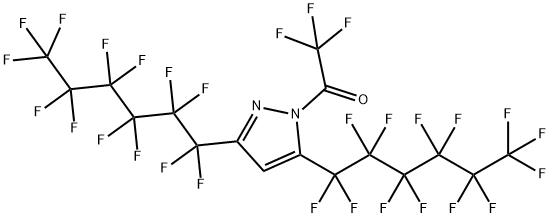 1-TRIFLUOROACETYL-3,5-BIS(TRIDECAFLUORO-1-HEXYL)PYRAZOLE Struktur