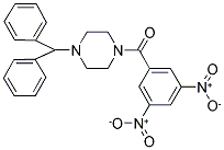 3,5-DINITROPHENYL 4-(DIPHENYLMETHYL)PIPERAZINYL KETONE Struktur