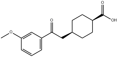 CIS-4-[2-(3-METHOXYPHENYL)-2-OXOETHYL]CYCLOHEXANE-1-CARBOXYLIC ACID Struktur