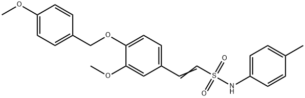 (E)-2-(3-METHOXY-4-[(4-METHOXYBENZYL)OXY]PHENYL)-N-(4-METHYLPHENYL)-1-ETHENESULFONAMIDE Struktur