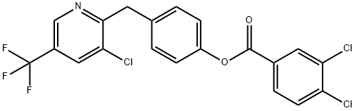 4-([3-CHLORO-5-(TRIFLUOROMETHYL)-2-PYRIDINYL]METHYL)PHENYL 3,4-DICHLOROBENZENECARBOXYLATE Struktur