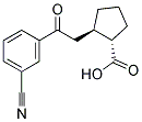 TRANS-2-[2-(3-CYANOPHENYL)-2-OXOETHYL]CYCLOPENTANE-1-CARBOXYLIC ACID Struktur