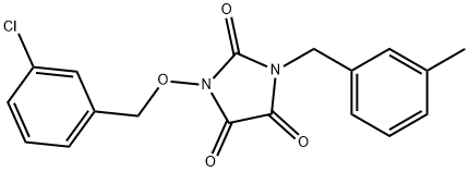 1-[(3-CHLOROBENZYL)OXY]-3-(3-METHYLBENZYL)-1H-IMIDAZOLE-2,4,5(3H)-TRIONE Struktur