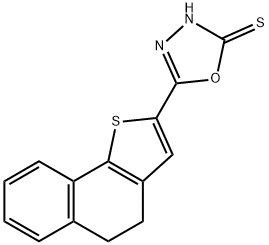 5-(4,5-DIHYDRONAPHTHO[1,2-B]THIOPHEN-2-YL)-1,3,4-OXADIAZOL-2-YLHYDROSULFIDE Struktur