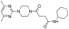 N-CYCLOHEXYL-4-[4-(4,6-DIMETHYLPYRIMIDIN-2-YL)PIPERAZIN-1-YL]-4-OXOBUTANAMIDE Struktur