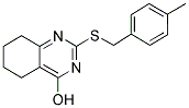 2-[(4-METHYLBENZYL)SULFANYL]-5,6,7,8-TETRAHYDRO-4-QUINAZOLINOL Struktur