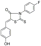 (5Z)-3-(4-FLUOROPHENYL)-5-(4-HYDROXYBENZYLIDENE)-2-THIOXO-1,3-THIAZOLIDIN-4-ONE Struktur