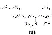 2-(2-AMINO-6-(4-METHOXYPHENYL)PYRIMIDIN-4-YL)-4-METHYLPHENOL Struktur