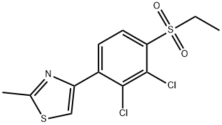 2,3-DICHLORO-4-(2-METHYL-1,3-THIAZOL-4-YL)PHENYL ETHYL SULFONE Struktur