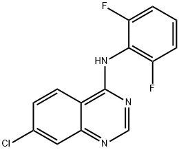 7-CHLORO-N-(2,6-DIFLUOROPHENYL)-4-QUINAZOLINAMINE Struktur