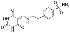 4-(2-{[(2,4,6-TRIOXOTETRAHYDROPYRIMIDIN-5(2H)-YLIDENE)METHYL]AMINO}ETHYL)BENZENESULFONAMIDE Struktur