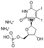 5-IODO 2'-DEOXYURIDINE 5'-MONOPHOSPHATE, DIAMMONIUM SALT, [6-3H]- Struktur