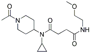 N-(1-ACETYLPIPERIDIN-4-YL)-N-CYCLOPROPYL-4-[(2-METHOXYETHYL)AMINO]-4-OXOBUTANAMIDE Struktur