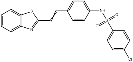 N-(4-[(E)-2-(1,3-BENZOTHIAZOL-2-YL)ETHENYL]PHENYL)-4-CHLOROBENZENESULFONAMIDE Struktur