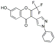 7-HYDROXY-3-(1-PHENYL-1H-PYRAZOL-4-YL)-2-TRIFLUOROMETHYL-CHROMEN-4-ONE Struktur