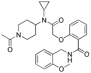 2-[2-((1-ACETYLPIPERIDIN-4-YL)CYCLOPROPYLAMINO)-2-OXOETHOXY]-N-(2-METHOXYBENZYL)BENZAMIDE Struktur