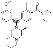 4-[(ALPHAR)-ALPHA-((2S,5R)-4-([2',3'-3H])-PROPYL-2,5-DIMETHYL-1-PIPERAZINYL)-3-METHOXYBENZYL]-N,N-DIETHYLBENZAMIDE Struktur