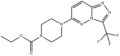 ETHYL 4-[3-(TRIFLUOROMETHYL)[1,2,4]TRIAZOLO[4,3-B]PYRIDAZIN-6-YL]PIPERAZINE-1-CARBOXYLATE Struktur