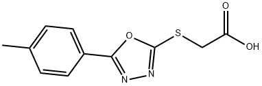 2-(CARBOXYMETHYLTHIO)-5-(P-TOLYL)-1,3,4-OXADIAZOLE Struktur