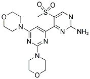 4-(2,6-DIMORPHOLINOPYRIMIDIN-4-YL)-5-(METHYLSULPHONYL)PYRIMIDINE-2-AMINE Struktur