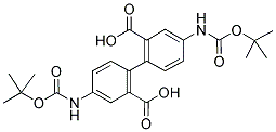 4,4'-DI-BOC-DIAMINOBIPHENYL-2,2'-DICARBOXYLIC ACID Struktur