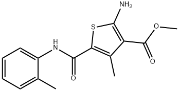 2-AMINO-4-METHYL-5-O-TOLYLCARBAMOYL-THIOPHENE-3-CARBOXYLIC ACID METHYL ESTER Struktur