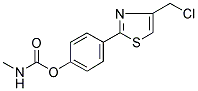 4-[4-(CHLOROMETHYL)-1,3-THIAZOL-2-YL]PHENYL N-METHYLCARBAMATE Struktur