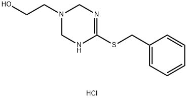 2-[4-(BENZYLTHIO)-3,6-DIHYDRO-1,3,5-TRIAZIN-1(2H)-YL]ETHANOL HYDROCHLORIDE Struktur