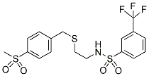 N-[2-(4-(METHYLSULPHONYL)BENZYLTHIO)ETHYL]-3-(TRIFLUOROMETHYL)BENZENESULPHONAMIDE Struktur