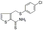 3-([(4-CHLOROPHENYL)THIO]METHYL)THIOPHENE-2-CARBOTHIOAMIDE Struktur