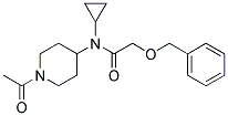 N-(1-ACETYLPIPERIDIN-4-YL)-N-CYCLOPROPYL-2-BENZYLOXYACETAMIDE Struktur