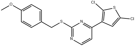 4-(([4-(2,5-DICHLORO-3-THIENYL)-2-PYRIMIDINYL]SULFANYL)METHYL)PHENYL METHYL ETHER Struktur