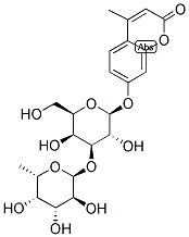 4-METHYLUMBELLIFERYL 3-O-(A-L-FUCOPYRANOSYL)-B-D-GALACTOPYRANOSIDE Struktur