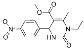 1-ETHYL-6-METHYL-4-(4-NITRO-PHENYL)-2-OXO-1,2,3,4-TETRAHYDRO-PYRIMIDINE-5-CARBOXYLIC ACID METHYL ESTER Struktur