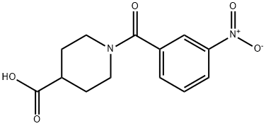 1-(3-NITROBENZOYL)-4-PIPERIDINECARBOXYLIC ACID Struktur