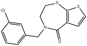 4-(3-CHLOROBENZYL)-3,4-DIHYDROTHIENO[3,2-F][1,4]THIAZEPIN-5(2H)-ONE Struktur