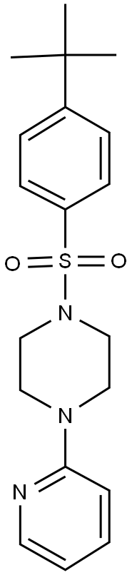 1-((4-(TERT-BUTYL)PHENYL)SULFONYL)-4-(2-PYRIDYL)PIPERAZINE Struktur