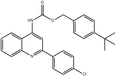 4-(TERT-BUTYL)BENZYL N-[2-(4-CHLOROPHENYL)-4-QUINOLINYL]CARBAMATE Struktur