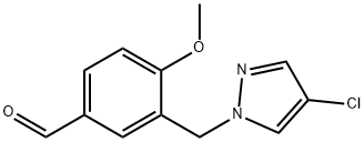 3-(4-CHLORO-PYRAZOL-1-YLMETHYL)-4-METHOXY-BENZALDEHYDE Struktur