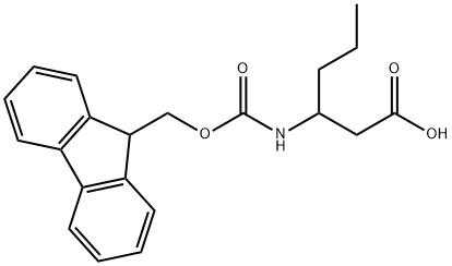 3-(9 H-FLUOREN-9-YLMETHOXYCARBONYLAMINO)-HEXANOIC ACID Struktur